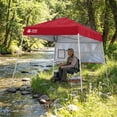 thumbnail image 4 of CROWN SHADES 5x5 Pop Up Canopy Tent Outdoor Canopy Tent Slanted Leg Instant Shelter with Carry Bag Red, 4 of 7