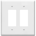 thumbnail image 1 of Enerlites Cubierta Doble Para Interruptor Decorativo, Placa De Pared Con Dos Tomacorrientes, Tamaño Grande, 2 Unidades, 5.50" X 5.50", Irrompible, Policarbonato, Termoplástico, Certificación Ul 8832O-, 1 of 9