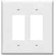 thumbnail image 1 of Enerlites Cubierta Doble Para Interruptor Decorativo, Placa De Pared Con Dos Tomacorrientes, Tamaño Grande, 2 Unidades, 5.50" X 5.50", Irrompible, Policarbonato, Termoplástico, Certificación Ul 8832O-, 1 of 9
