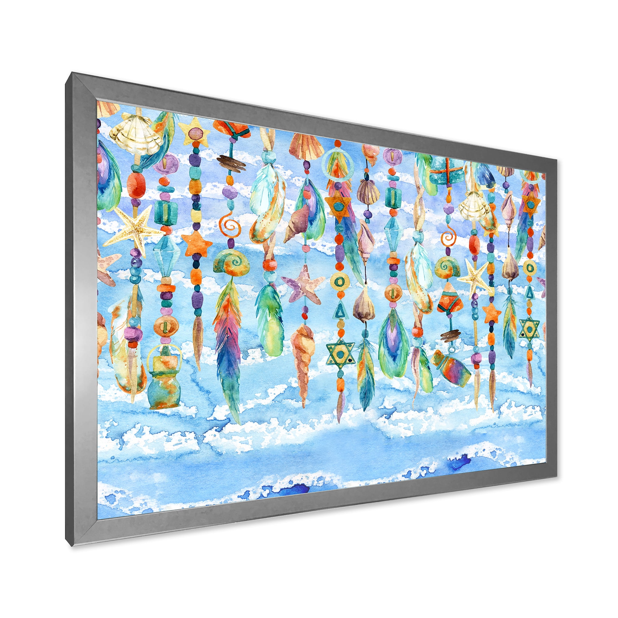 Designart 'Jewelry of Beads and Sea Shell' Traditional Framed Art Print