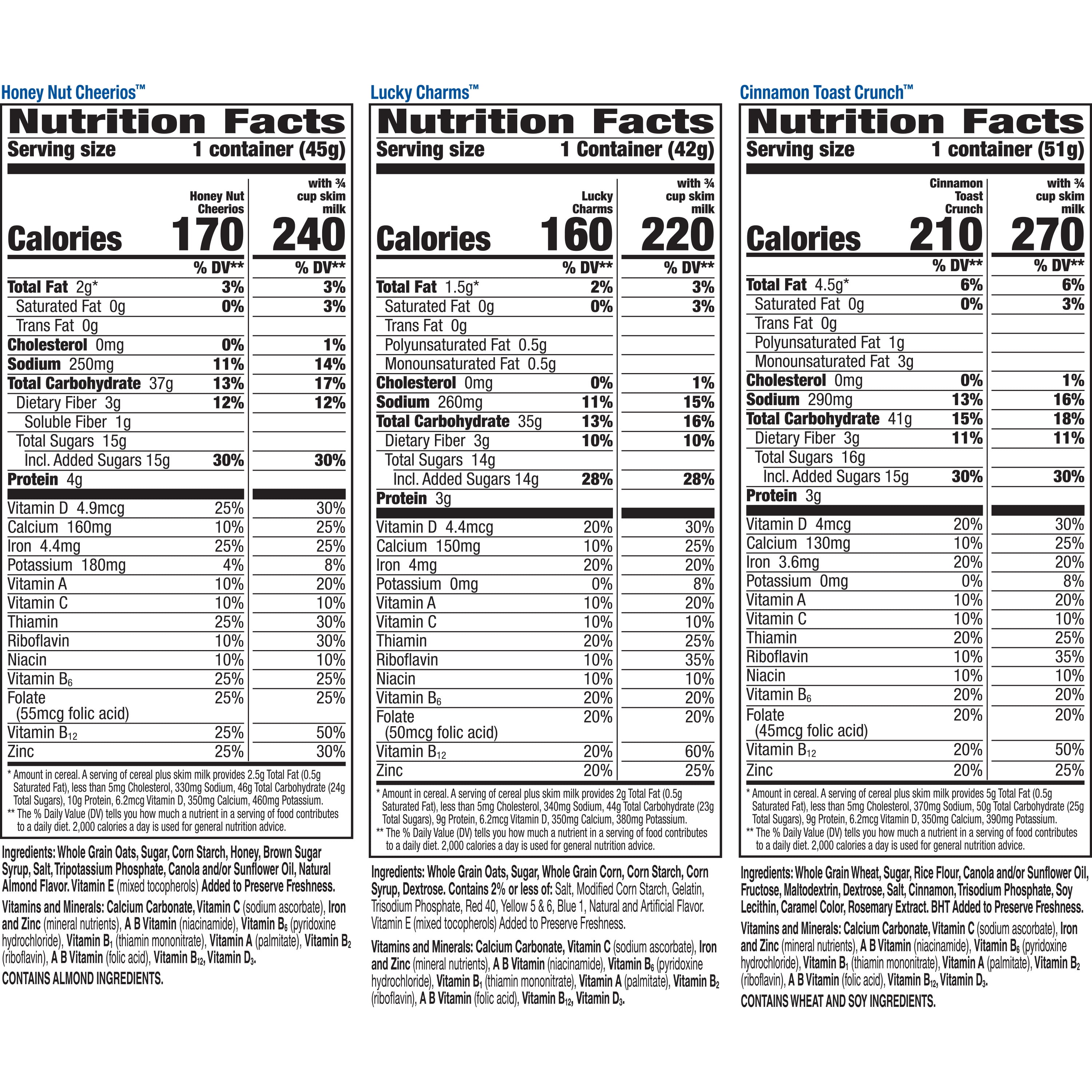 General Mills Cereal Cups Variety Pack, 19.7 oz (12 Cups)