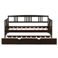 thumbnail image 3 of Paproos Modern Pinewood Twin Daybed with Trundle, Espresso, 3 of 12
