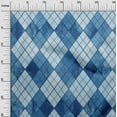 thumbnail image 3 of oneOone Cotton Flex Medium Blue Fabric Argyle Sewing Craft Projects Fabric Prints By Yard 40 Inch Wide, 3 of 4