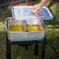 thumbnail image 2 of OuterMust 58,000 BTU Outdoor Fish Fryer with Baskets and Lid, 18 Qt. Propane Deep Fryer and 2 Inner Baskets, Ideal for Frying Fish, Chicken Wings, French Fries, 2 of 6