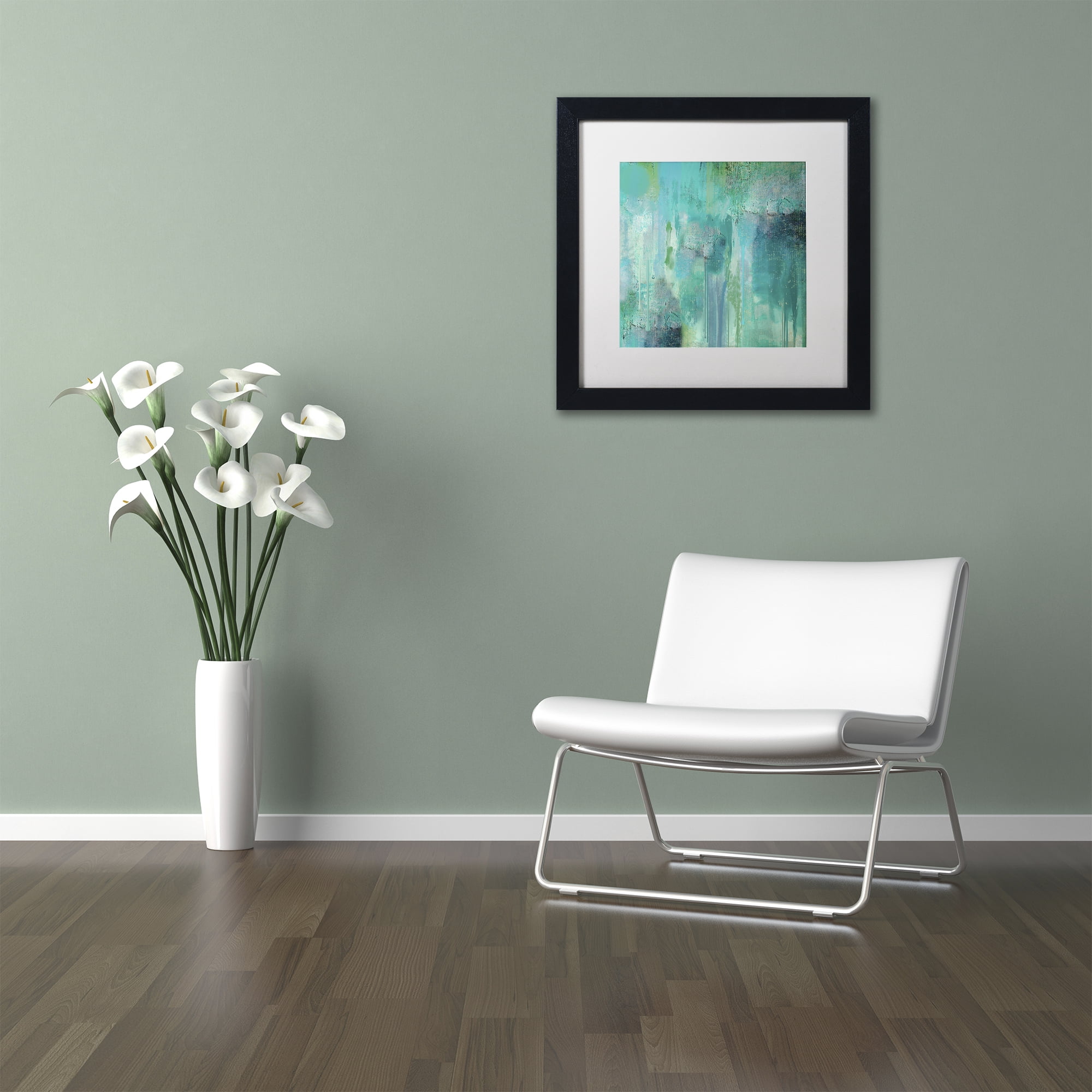 Color Bakery 'Aqua Circumstance II' Matted Framed Art