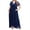 #1 Navy, variant on OBEEII Womens Plus Size Dresses Summer Short Sleeve V Neck Skirts Oversize Wedding Guest Dress A-line Formal Cocktail Swing Dress XL Black
