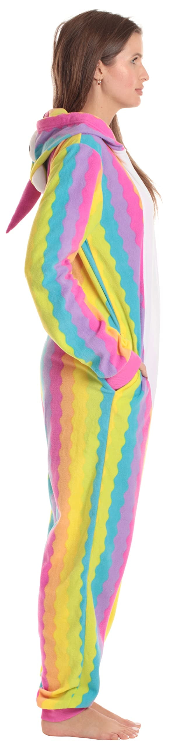 Just Love Comfortable and Cute Adult Animal Onesie Pajamas - Perfect for Lounging and Sleepwear (Unicorn Rainbow Womens, XX-Large)