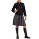 thumbnail image 2 of Abrigos de solapa INSPIRE CHIC para mujeres con bolsillos, abrigo casual de manga larga, doble botonadura, negro M, 2 of 6