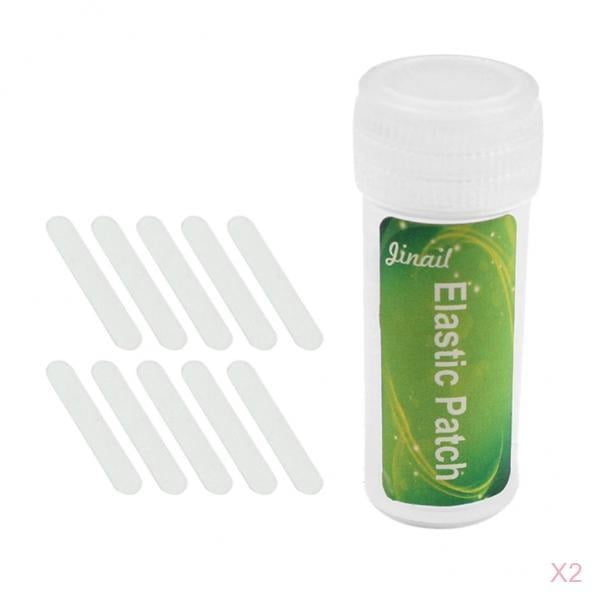 2x 10 Uña Encarnada Clip de Alisado Uñas Del Del Pie Corrección Parches Elásticos Tratamientos para Del Pie Jinwen clip para alisar las uñas de los pies
