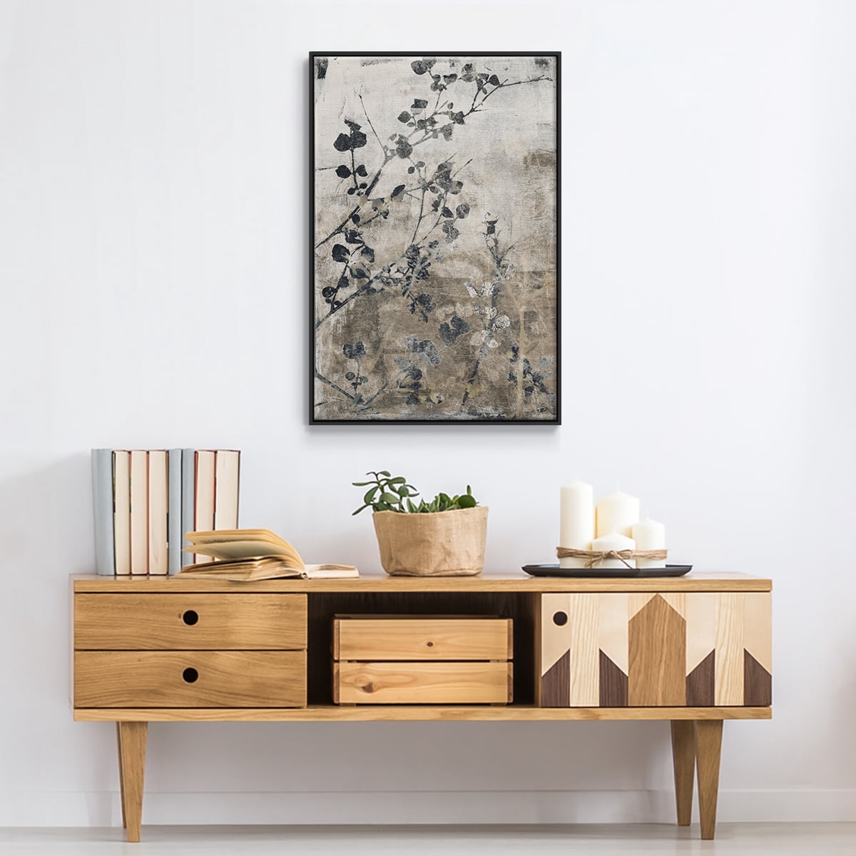 Boundless VII Framed Premium Gallery Wrapped Canvas - Ready to Hang - 27 x 41 - Black Floating Frame