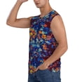 thumbnail image 3 of Bixox Men's Colorful Fall Leaves Printed Shirt Sleeveless Fitness Tank Top-Medium, 3 of 7