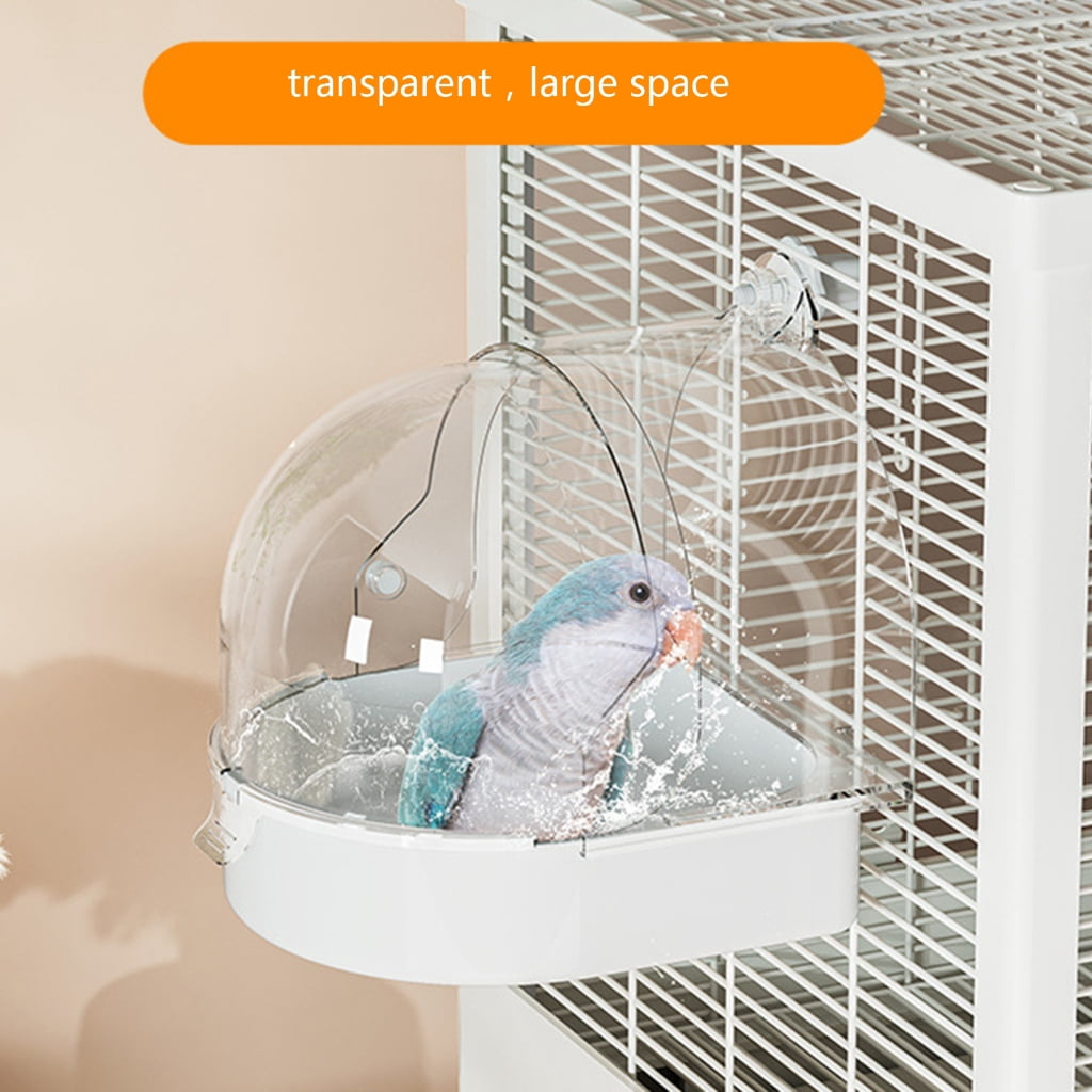 Tizuqe Parakeets Bathing Bowl Lovebird Bath House Bird Shower Cage Accessory