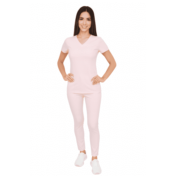 Scrubs Médicos Mujer | Uniformes para Doctoras y Enfermeras M11 ROSA BABY CH
