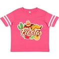 thumbnail image 3 of Inktastic Fiesta with Sombrero Taco Cactus Lime Red Pepper and Guitar in Background Boys or Girls Toddler T-Shirt, 3 of 5