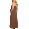 thumbnail image 5 of Bovxnpu Womens Maternity Nightgowns Sleepshirts Nightshirts Pajama Dress Maternity Squared Neck Cami Sleeveless Stretchy Maxi Dress Summer Loungewear, 5 of 9