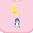 thumbnail image 4 of Inktastic Cute Fairy, Fairy On The Moon, Fairy On A Swing Girls Baby Bib, 4 of 4