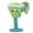 Green, Blue, variant on Multipet Margaritaville Margarita Glass, Plush Dog Toy, Squeaker and Crinkle Noise, Tie Dye Pattern with a Smiley Face Lime