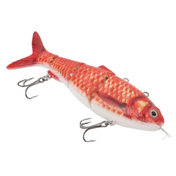 Señuelo Eléctrico de Cebo de Pesca de Natación Robótico MultiArticulado Con Luz Liderado y Hélices, Acción de Natación Realista, Uso Versátil
