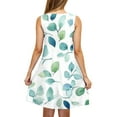 thumbnail image 3 of Summer Dresses for Women Casual Sleeveless Floral Print Sundress Beach Swing A-Line Dress Lightweight Tank Dress, 3 of 4