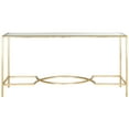 thumbnail image 2 of SAFAVIEH Inga Solid Classic Geo Legs Console Table, Gold/Glass, 2 of 5