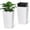 White, variant on 30" Tall Planters Set of 2, Outdoor＆Indoor Black Planter Pots, High Front Porch Planter Pots with Drainage Holes＆Water Level Monitor Movable Wheels ＆Inner Bucket, Automatic Watering, Black