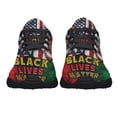 thumbnail image 5 of Protest Black Lives Matter African American flag Shoes Sneakers for Women Men Black Size 10, 5 of 7