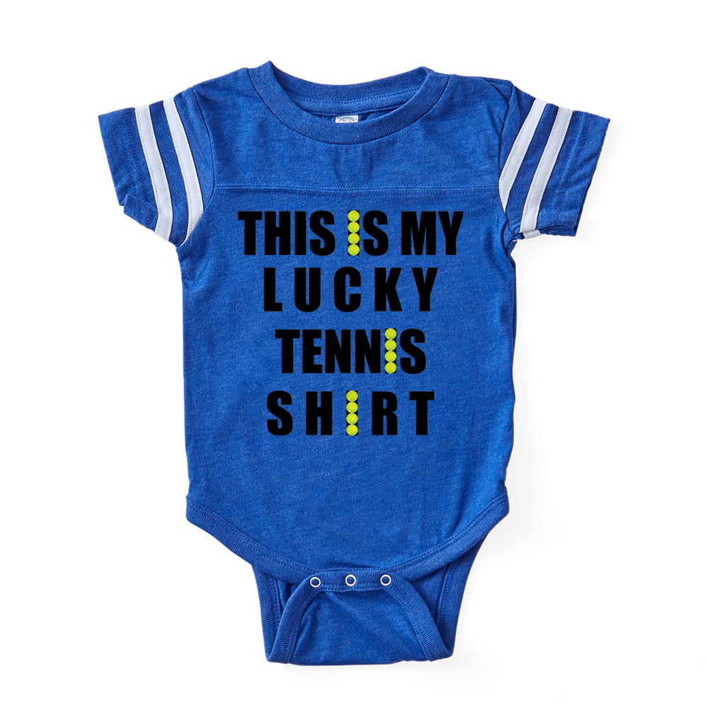 303115021 CafePress Lucky Tennis Shirt Baby Football Bodysuit 