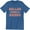 Blue, variant on Men's Baller Born And Raised Printed Graphic Slogan Fresh Money T-Shirt