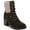 Dark Green Suede, variant on Marc Fisher Womens Lansly Faux Fur Lug Sole Lace-Up Boot