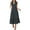 Dark Gray, variant on Women Maxi Dresses V-Neck Sleeveless Solid Color Pleated Flowy Long Tank Dresses for Women Trendy Gray M