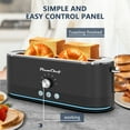 thumbnail image 4 of 4-Slice Toaster , 7 Browning Settings, Defrost/Reheat Functions, Removable Crumb Tray, Full body Stainless Steel Housing 1350W , Anti-Fingerprint & Anti-Jam,  Brushed Black, 4 of 7