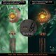 thumbnail image 3 of Solar Sun and Moon Wind Chimes, Outdoor Wind Chime with Cracked Glass Ball and S-Hook, Aluminum Tube Bells for Patio Home Decoration, Red Bronze, 3 of 5