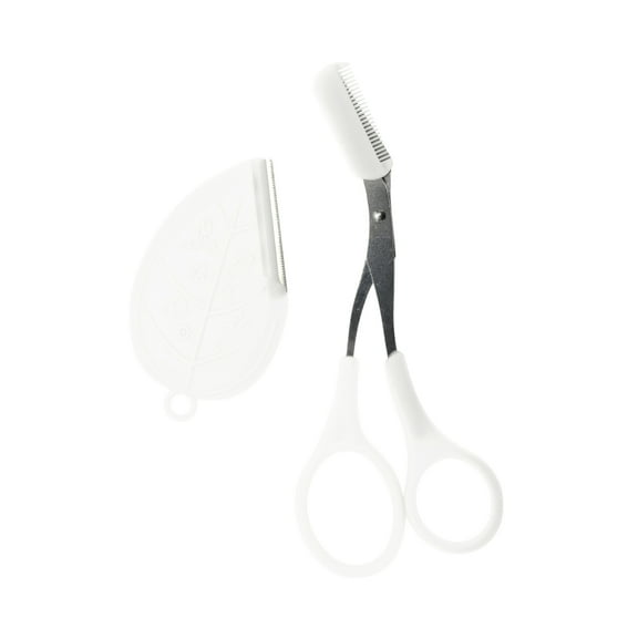 Unique Bargains 1 Set Lightweight Multifunctional Eyebrow Scissor Kit White