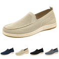 thumbnail image 4 of NOKIO Men's Knit L𝗈afers Laceless S𝗅ip On Flat Mules Shoes Fashion So𝗅id Color Sport Shoes Lightweight Breathable Casual Sneakers Wide Width Closed Toe Walking Shoes, 4 of 9