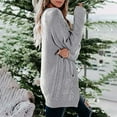 thumbnail image 7 of Ozmmyan Women's Solid Color Cardigan Wool Sweater Pocket Recreational Long Sleeve Coats, 7 of 7