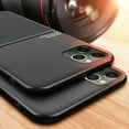 thumbnail image 2 of Medalin Slim Leather Magnetic Texture Slim Matte Back Phone Cove Cases For iPhone 13 Pro Max (Black), 2 of 9
