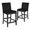 Black, variant on Kate 40 Inch Wooden Counter Height Chair with Velvet Seat Set of 2 Gray - Saltoro Sherpi