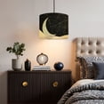 thumbnail image 5 of Linen Drum Lampshades Zodiac Astrology Black White Constellation Witchy Aesthetics Crescent 13"x13"x10" Light Shade for Table Lamps Floor Lamp Shades Lampshade Replacement Assembly Required, 5 of 8