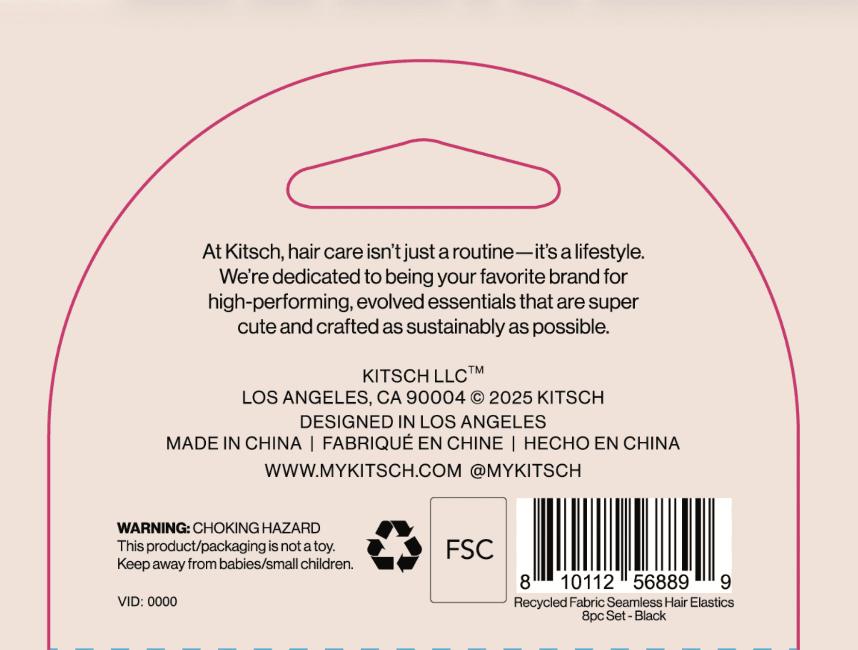 Kitsch Seamless Hair Ties 8CT