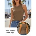 thumbnail image 2 of Anygrew Women's Summer Sleeveless Casual Camisole Shirt Slim Knit Ribbed Tank Tops, 2 of 7