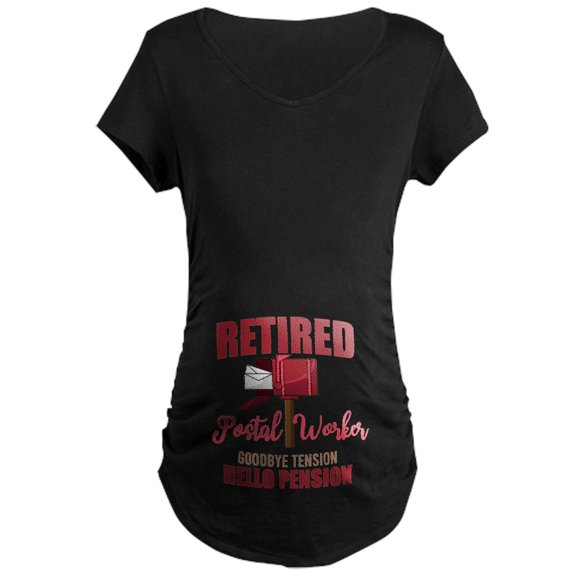 CafePress - Retired Postal Worker Funny Post Maternity T Shirt - Maternity Dark T-Shirt