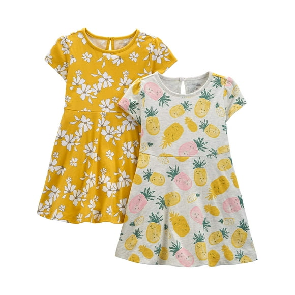 Conjunto de vestido Simple Joys by Carter's Girls 4T de manga corta x2