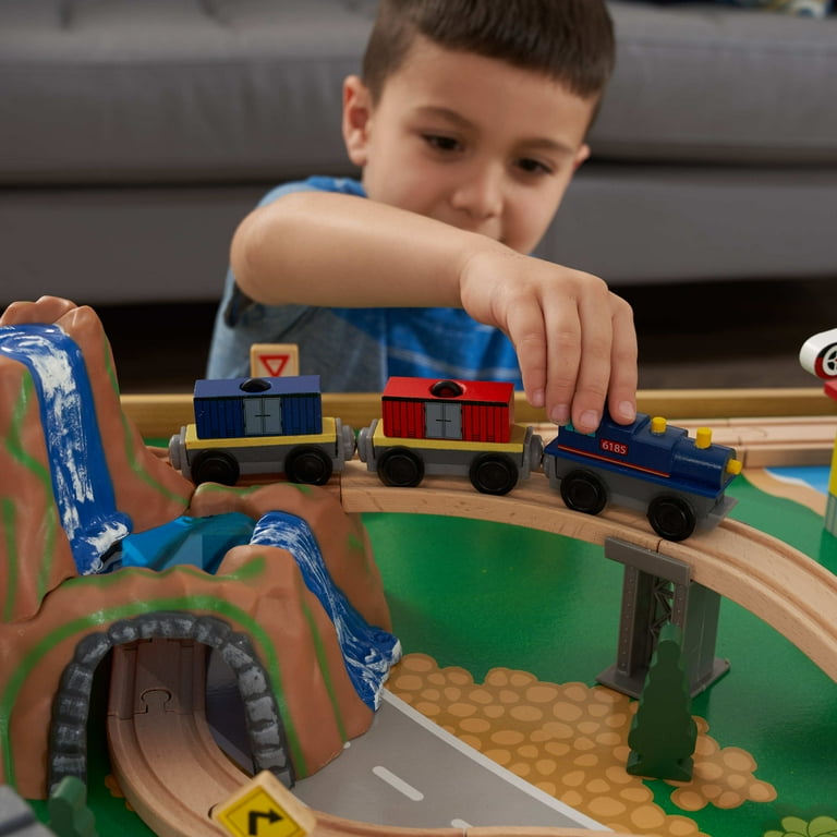 KidKraft Personalized Waterfall Mountain Train Set And Table