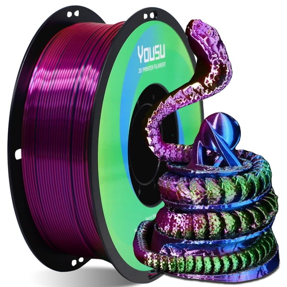 Filamento para impresora 3D YOUSU Tricolor PLA de 1,75 mm, 1 kg/2,2 libras