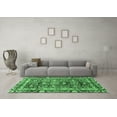 thumbnail image 3 of Ahgly Company Indoor Round Oriental Emerald Green Traditional Area Rugs, 4' Round, 3 of 4