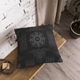thumbnail image 3 of DouZhe Velvet Decorative Throw Pillow Covers Set of 2, Soft Square Cushion Cover with Invisible Zipper Mystic Viking Gothic Runes Printing, 16"x16", 3 of 7