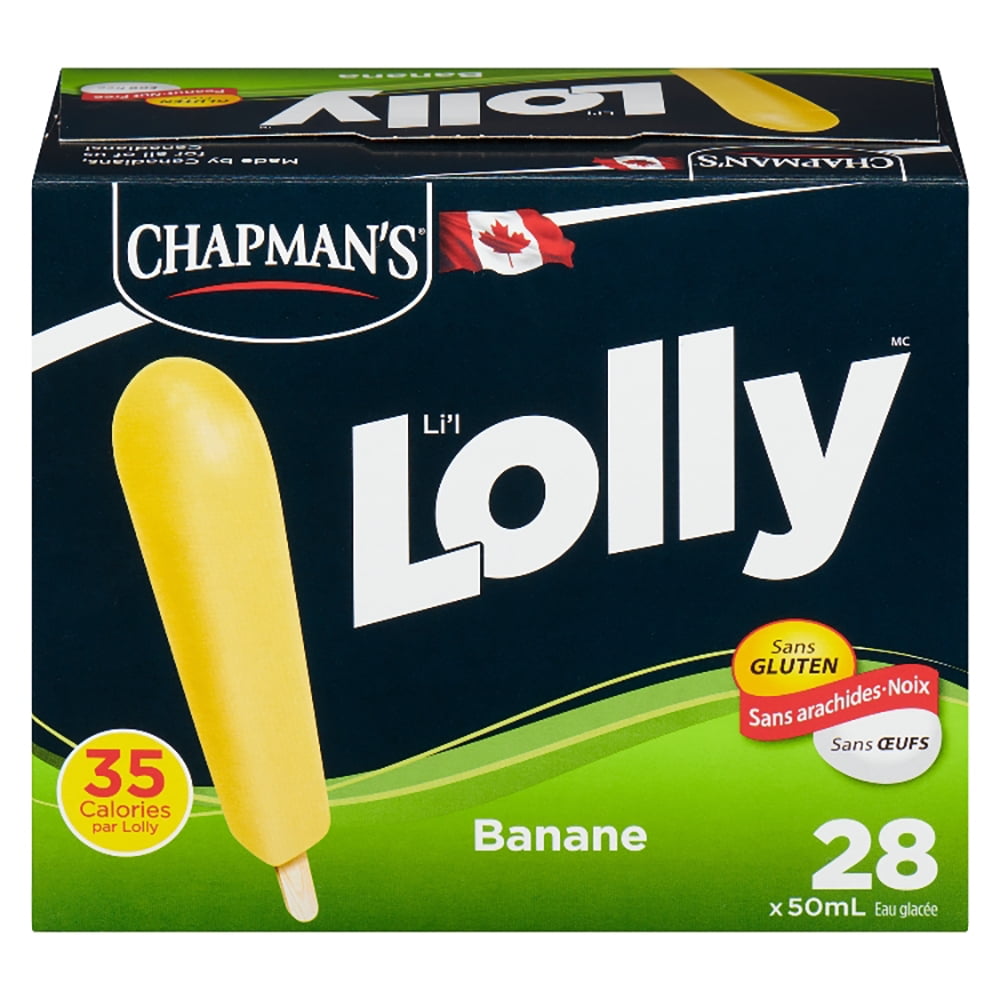 Chapman's Low Calorie Banana Li'l Lolly in a Box 28 x 50 ml