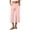 Pink, variant on Women's Linen Cotton Versatile Wide-Leg Capri Pants, Cropped Trousers with Button Waist & Patch Pockets, S-XXL