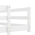 thumbnail image 5 of Holaki Full Size Bed Frame with Rails,Wood Montessori Floor Bed Twin Size,Floor Bed with Fence,Montessori Floor Bed for Girls and Boys,77"x58.1"x15.7",White, 5 of 8