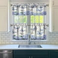 thumbnail image 2 of Butterflies and Purple Hydrangeas 3-Piece Kitchen Curtains Set Kitchen Curtains Sets with Valance for Windows Rod Pocket Machine Washable Kitchen Decor Decorations (54"x18"+2x27.5"x24"), 2 of 6